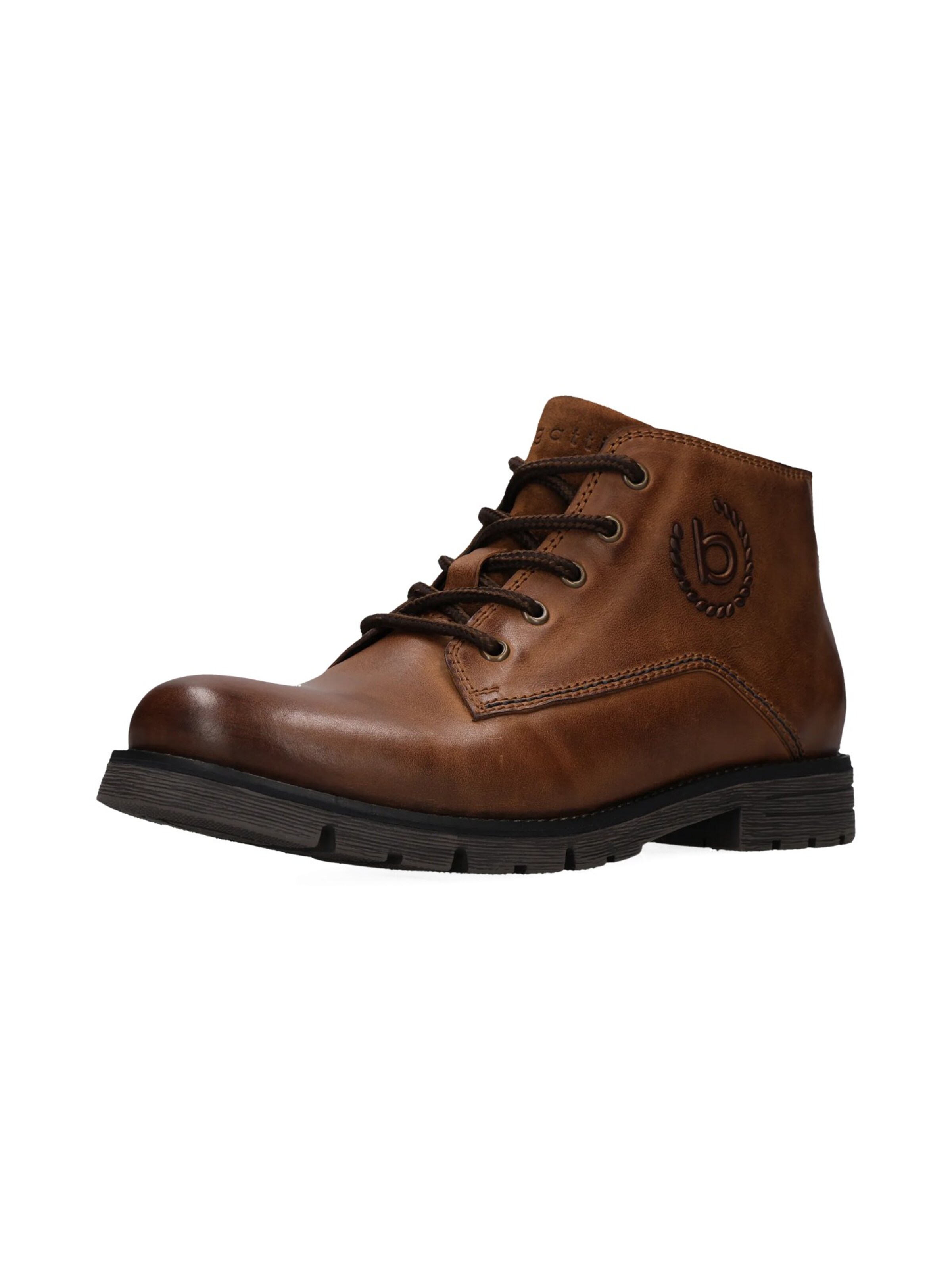 Boots stringati di bugatti in marrone: frontale