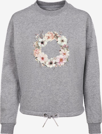 Sweat-shirt 'Rosa Blumenkranz' F4NT4STIC en gris : devant