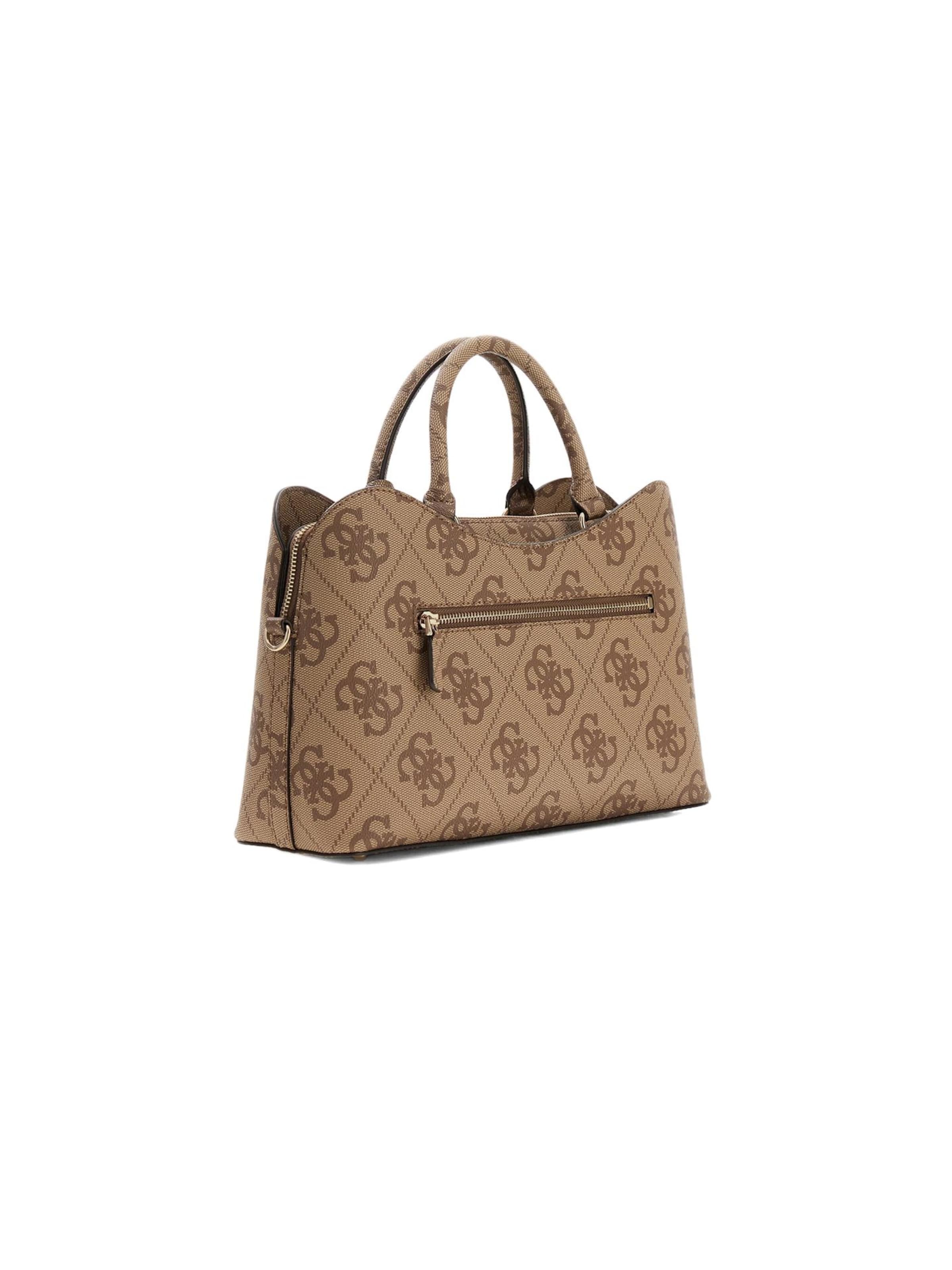 Sacs à main 'Janie Logo Girlfriend Satchel' GUESS en marron