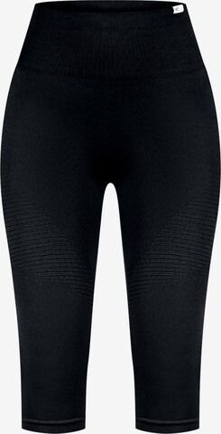 Smilodox Skinny Workout Pants 'Bloom' in Black: front