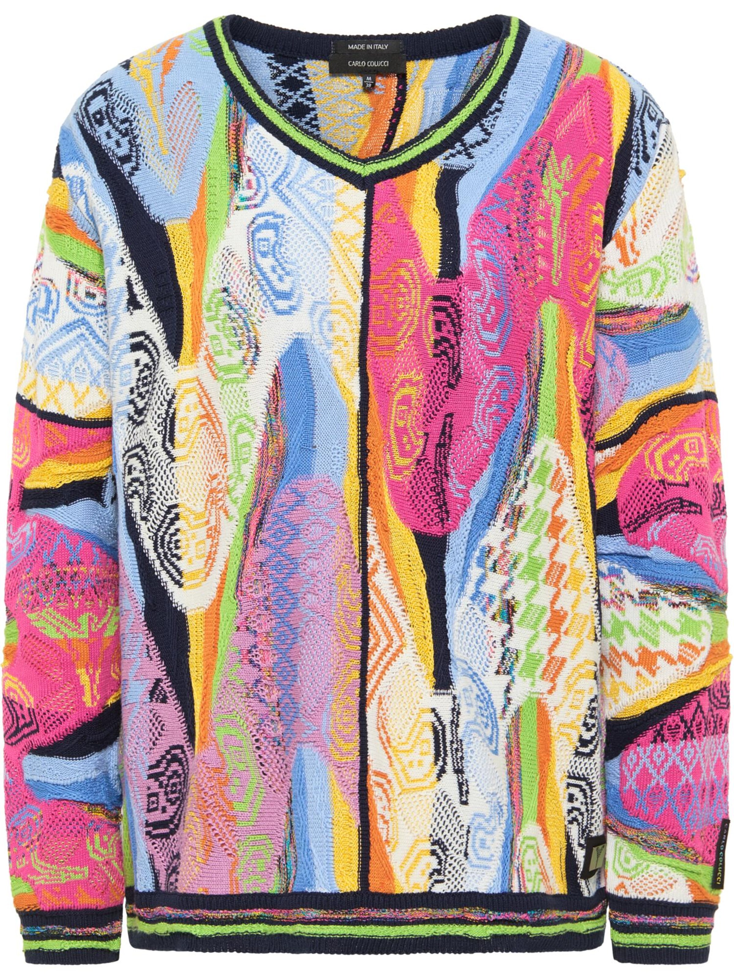 Pull-over 'Curtoni' Carlo Colucci en mélange de couleurs : devant