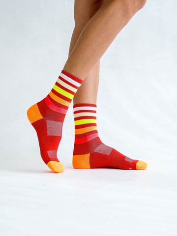INCYLENCE Athletic Socks 'LEVELS' in Red