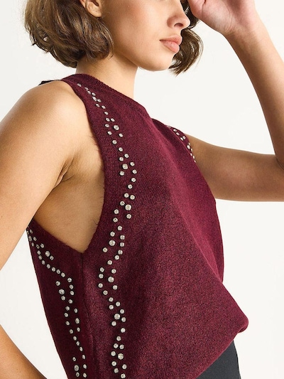 Bianco Lucci Top in burgunder / transparent, Produktansicht