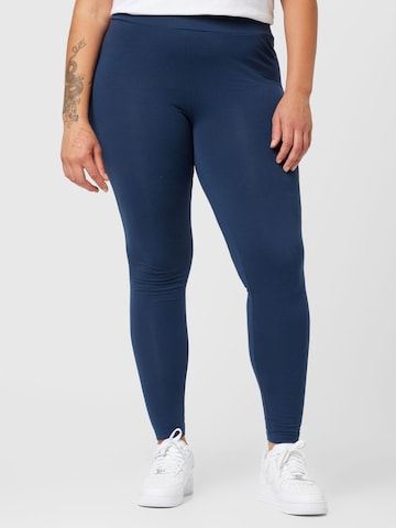 ONLY Carmakoma Skinny Leggings 'Time' in Blauw: voorkant