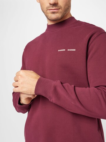 Samsøe Samsøe - Sweatshirt 'Norsbro' em vermelho