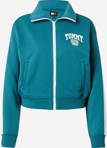 Tommy Jeans - Casaco em moletão 'Varsity' em azul: frente