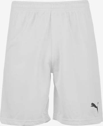 PUMA Regular Workout Pants 'TeamRise' in White: front