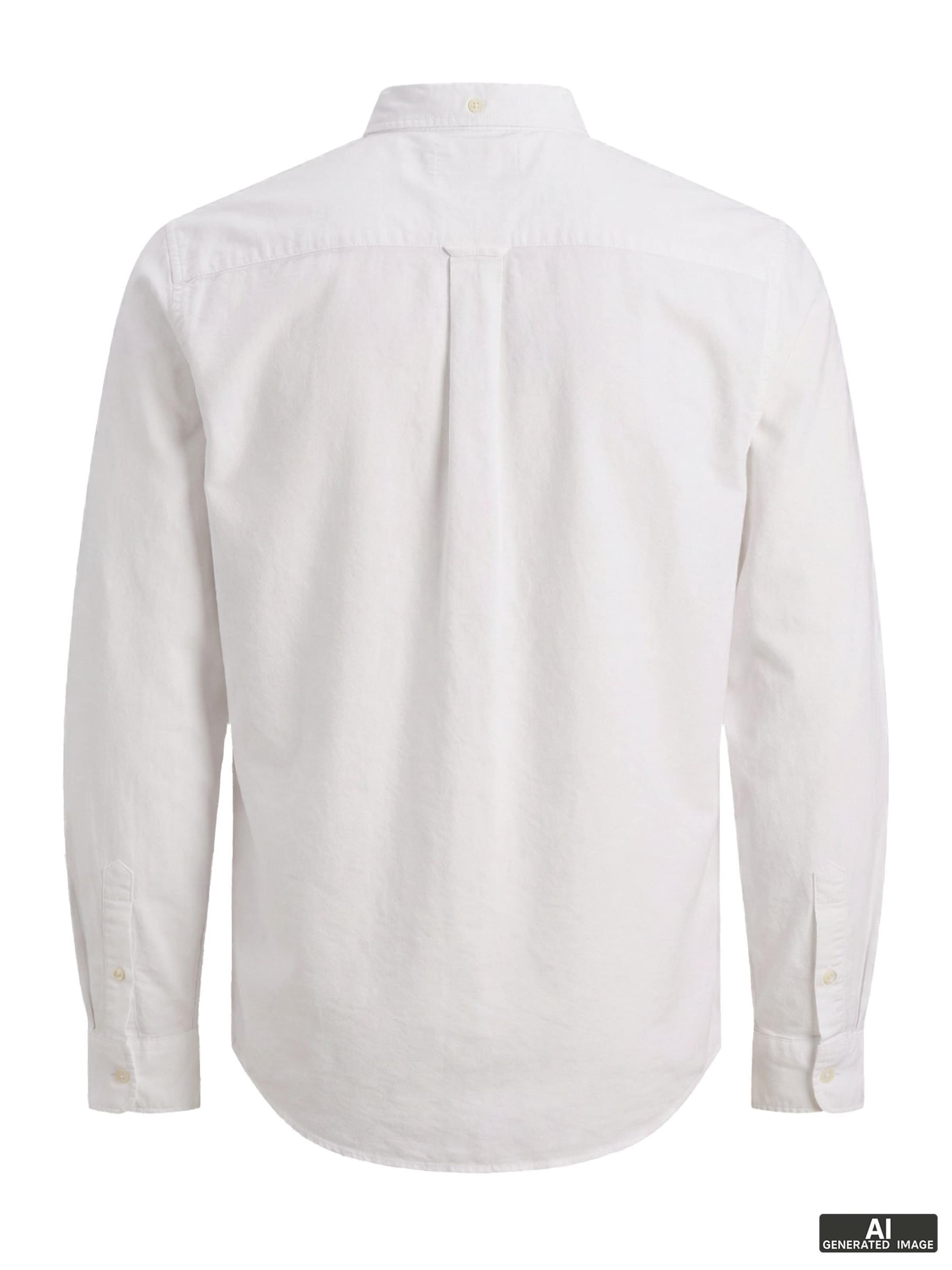JACK & JONES Средняя посадка Рубашка в Белый