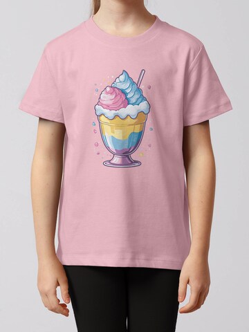 watabout.kids Shirt ' Eisbecher ' in Roze: voorkant