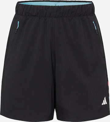 ADIDAS PERFORMANCE - Calças de desporto 'Train Icons 3-Stripes ' em preto: frente