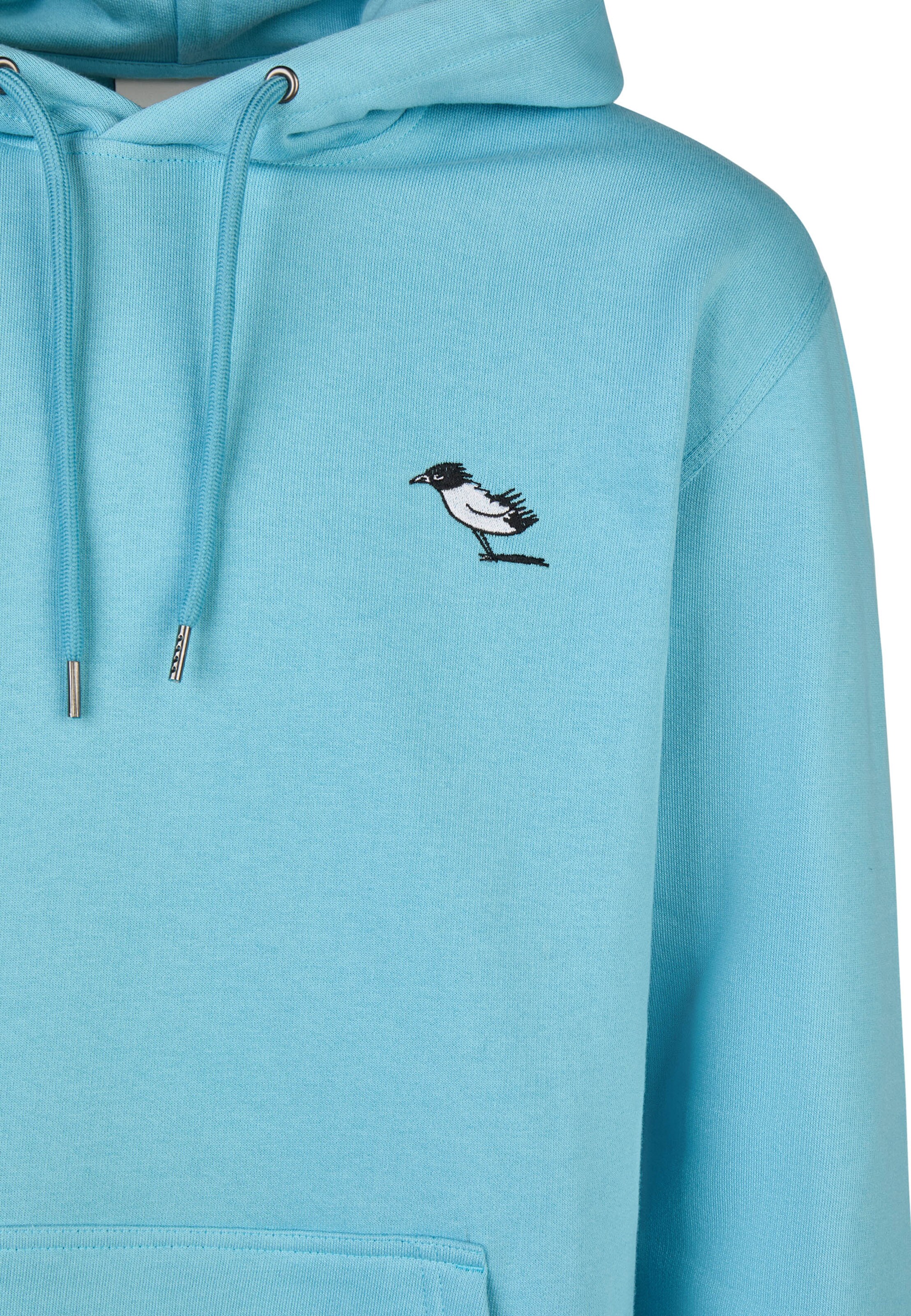 Cleptomanicx Sweatshirt 'Classic Hooded Storm Gull' in Blue