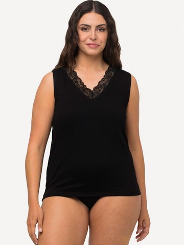 Ulla Popken - Camiseta térmica en negro: frente