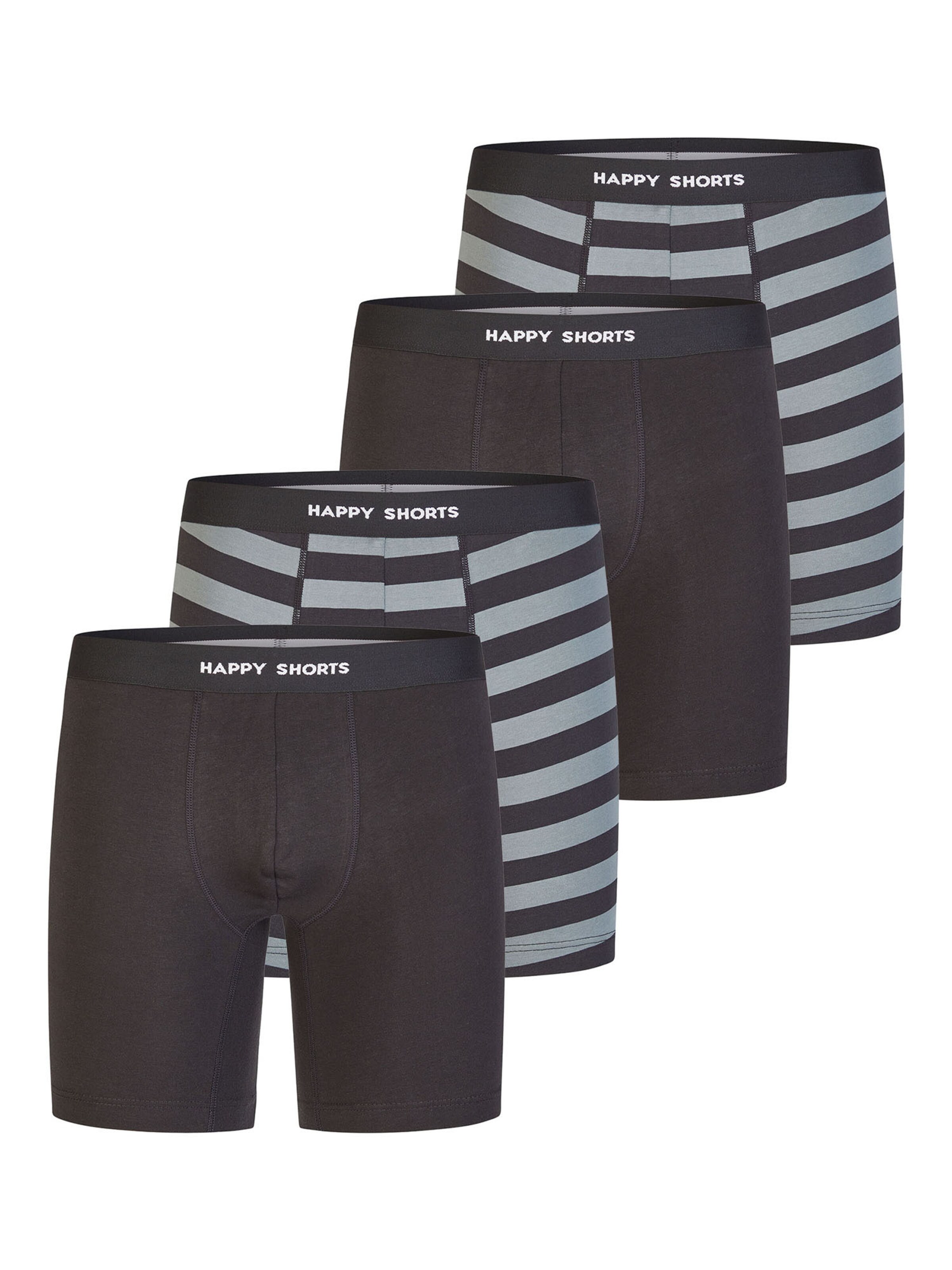 Happy Shorts Boxershorts in Zwart: voorkant