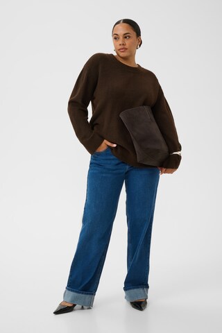KAFFE CURVE Pullover 'KCYris' in Braun