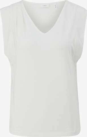 T-shirt s.Oliver BLACK LABEL en blanc : devant