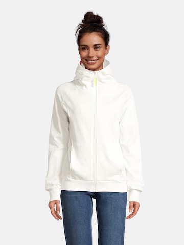salzhaut Sweatvest 'Losen' in Wit: voorkant