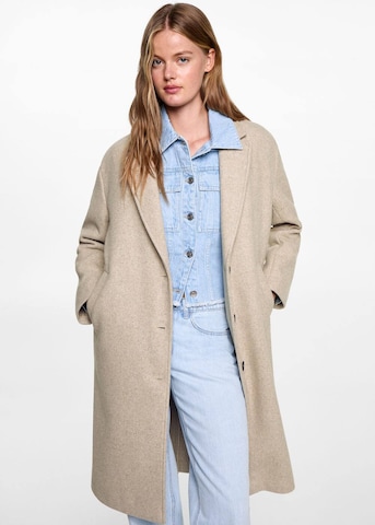 MANGO TEEN Coat in Beige: front