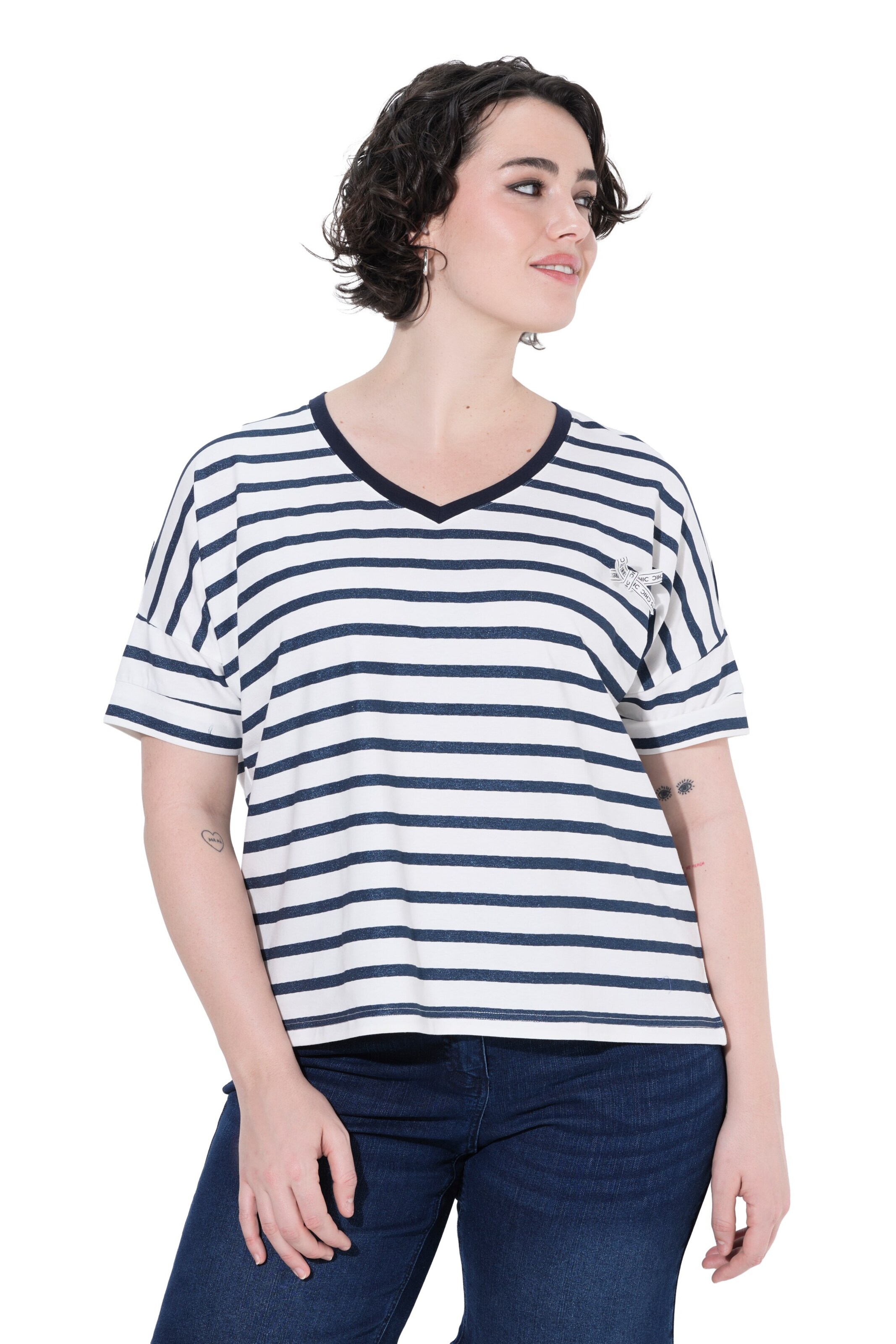 Ulla Popken Shirt in Weiß: Vorderseite