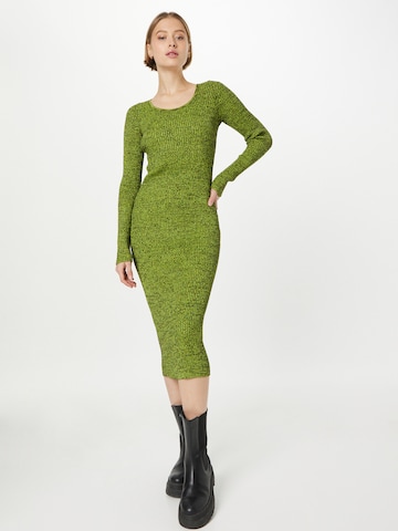 mbym Úpletové šaty 'Brella' – zelená: přední strana