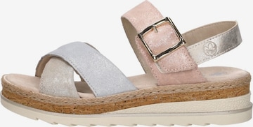 Rieker Sandal 'Sandalen Plat' in White: front