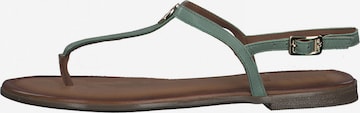 s.Oliver T-Bar Sandals in Green: front
