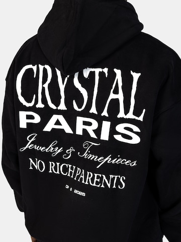 Crystal Paris Sweatshirt 'Rich' in Zwart