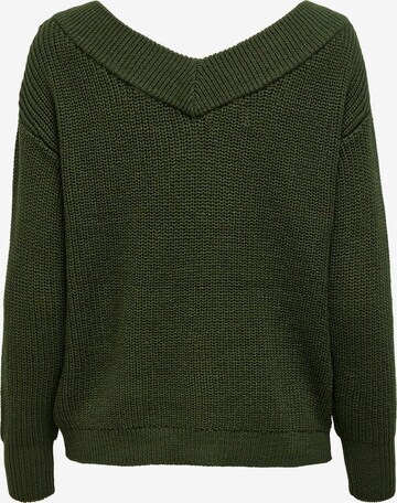 ONLY Sweter 'Melton' w kolorze zielony