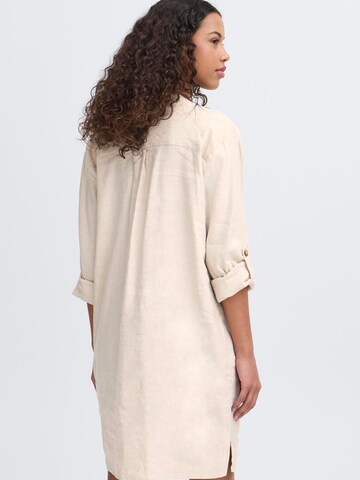 PULZ Jeans Shirt dress 'PZLuca' in Beige