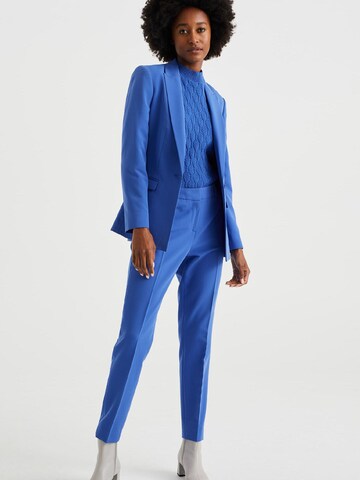 Coupe slim Pantalon à plis WE Fashion en bleu