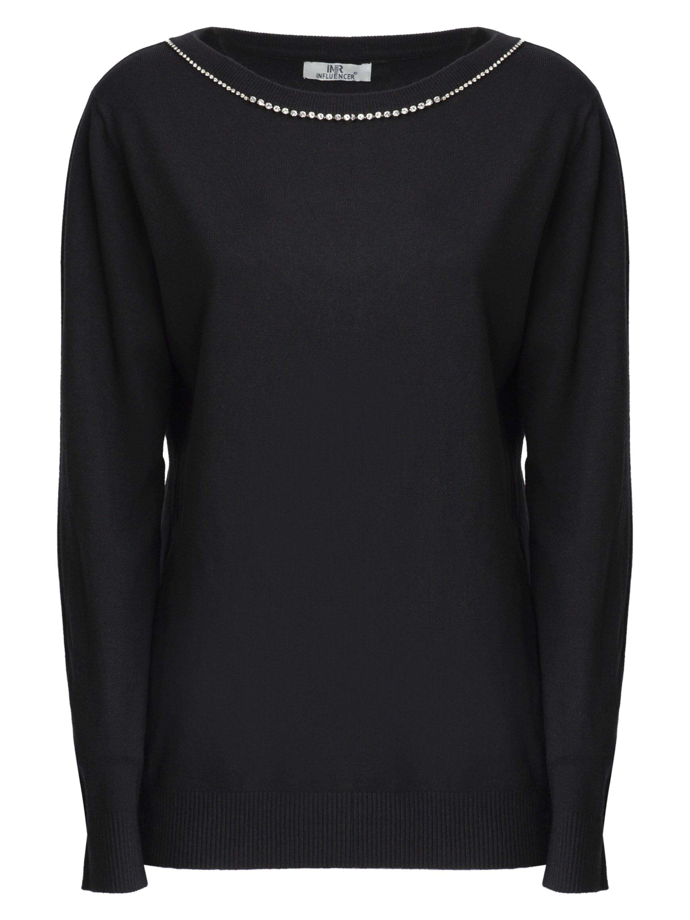 Influencer Sweater in Black: front