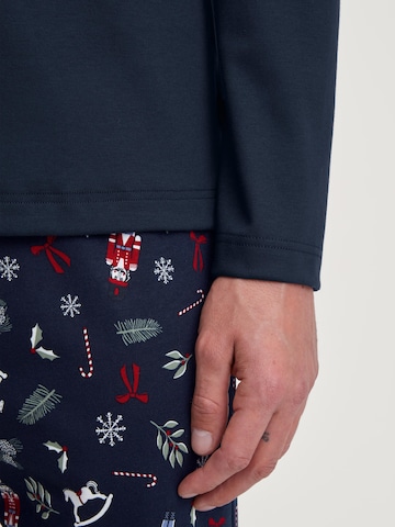 Pigiama lungo 'Family & Friends' di CALIDA in blu