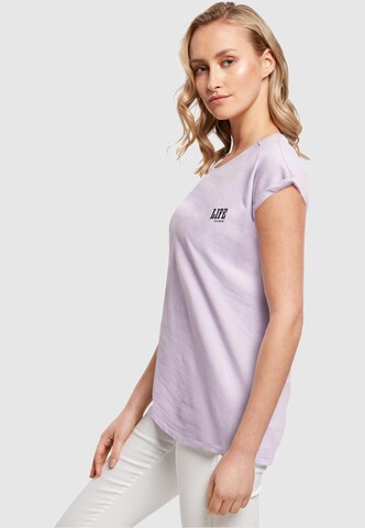 Merchcode T-Shirt 'Life' in Lila
