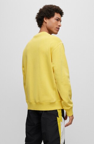 BOSS Sweatshirt 'Wefade' in Yellow