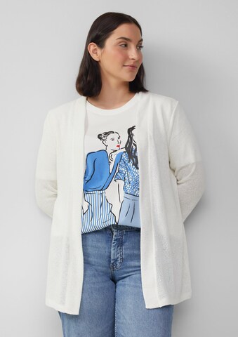 s.Oliver Gebreid vest in Beige: voorkant