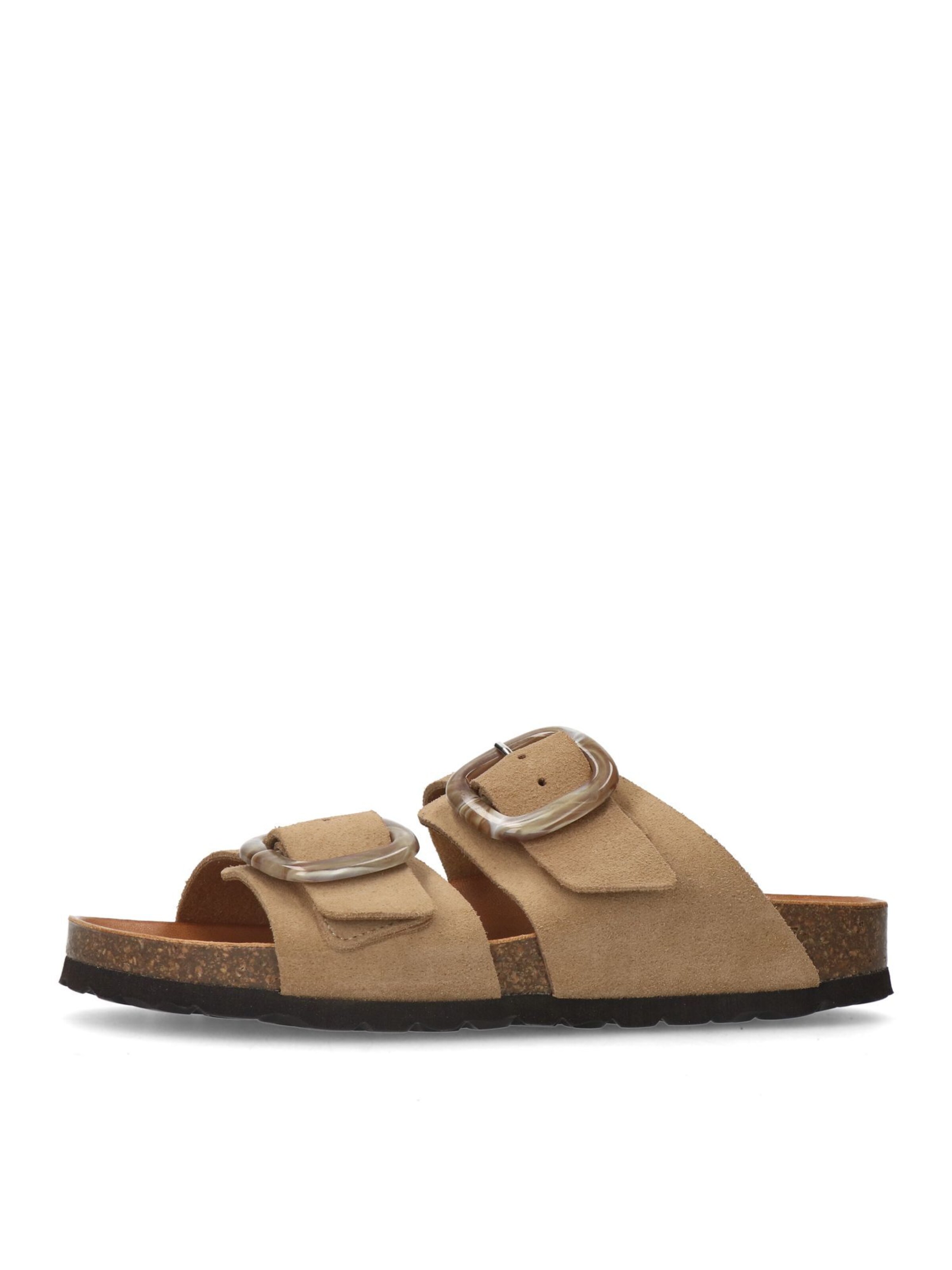 MANFIELD Pantolette in Beige: Vorderseite