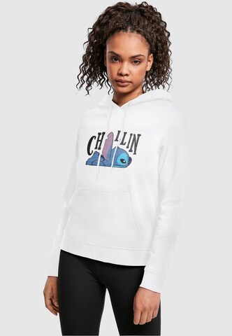 Sweat-shirt 'Lilo And Stitch' ABSOLUTE CULT en blanc : devant