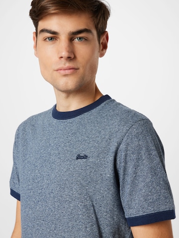 T-Shirt 'Ringer' Superdry en bleu