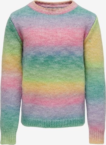 KIDS ONLY Sweater 'Rainbow' in Green: front