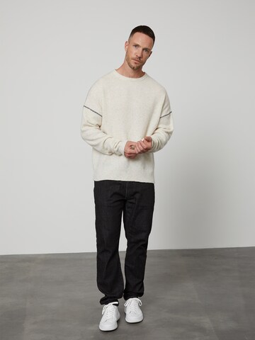 DAN FOX APPAREL Sweater 'Thilo' in White