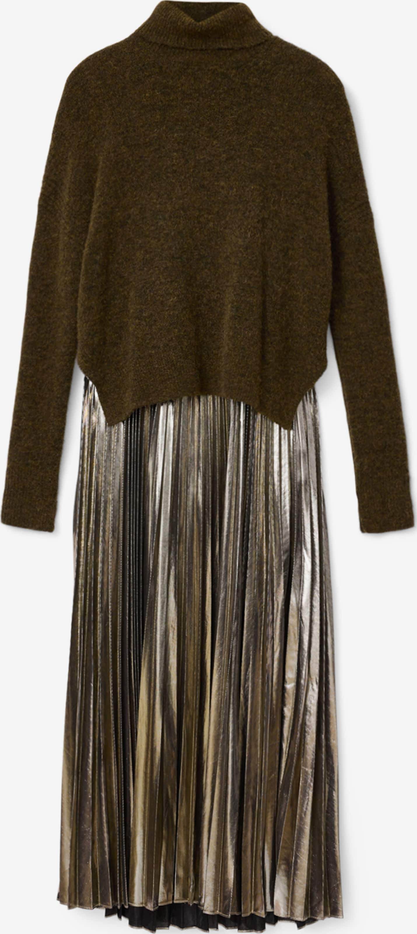 AllSaints Dress 'SPARK' in Dark Brown, Gold | ABOUT YOU