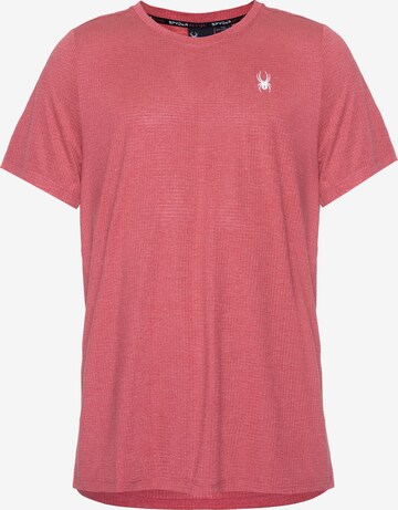 T-Shirt fonctionnel Spyder en rose : devant