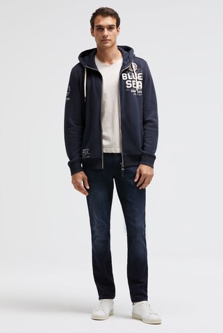 CAMP DAVID Zip-Up Hoodie in Blue