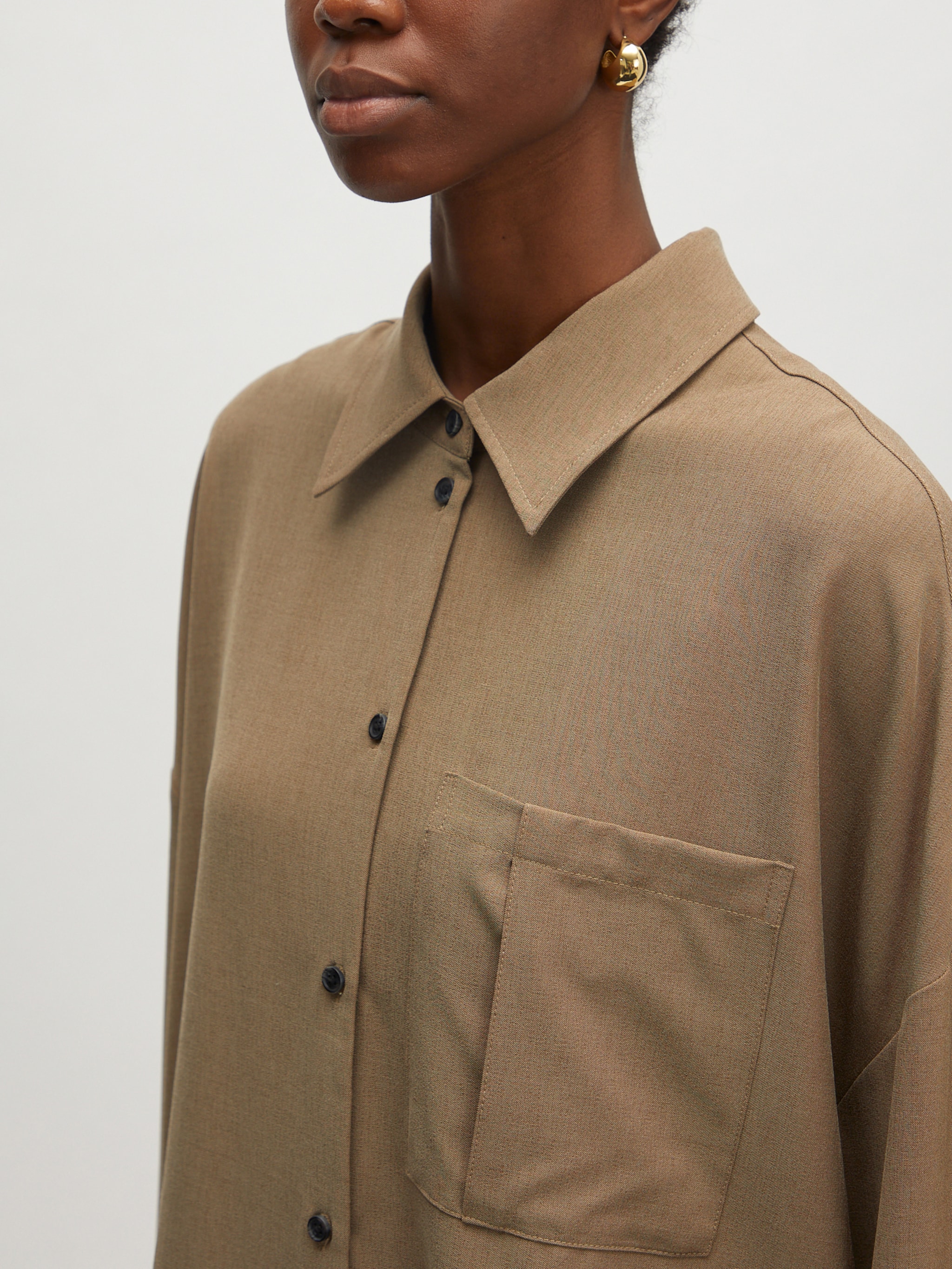 EDITED Produkte Oversize Bluse 'Umeko' braun