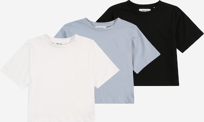 ABOUT YOU Camiseta en azul claro / negro / blanco, Vista del producto