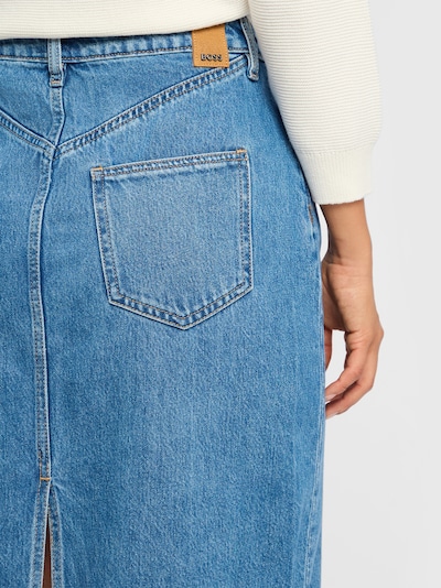 BOSS Jupe 'Cobaltide' en bleu denim, Vue avec produit