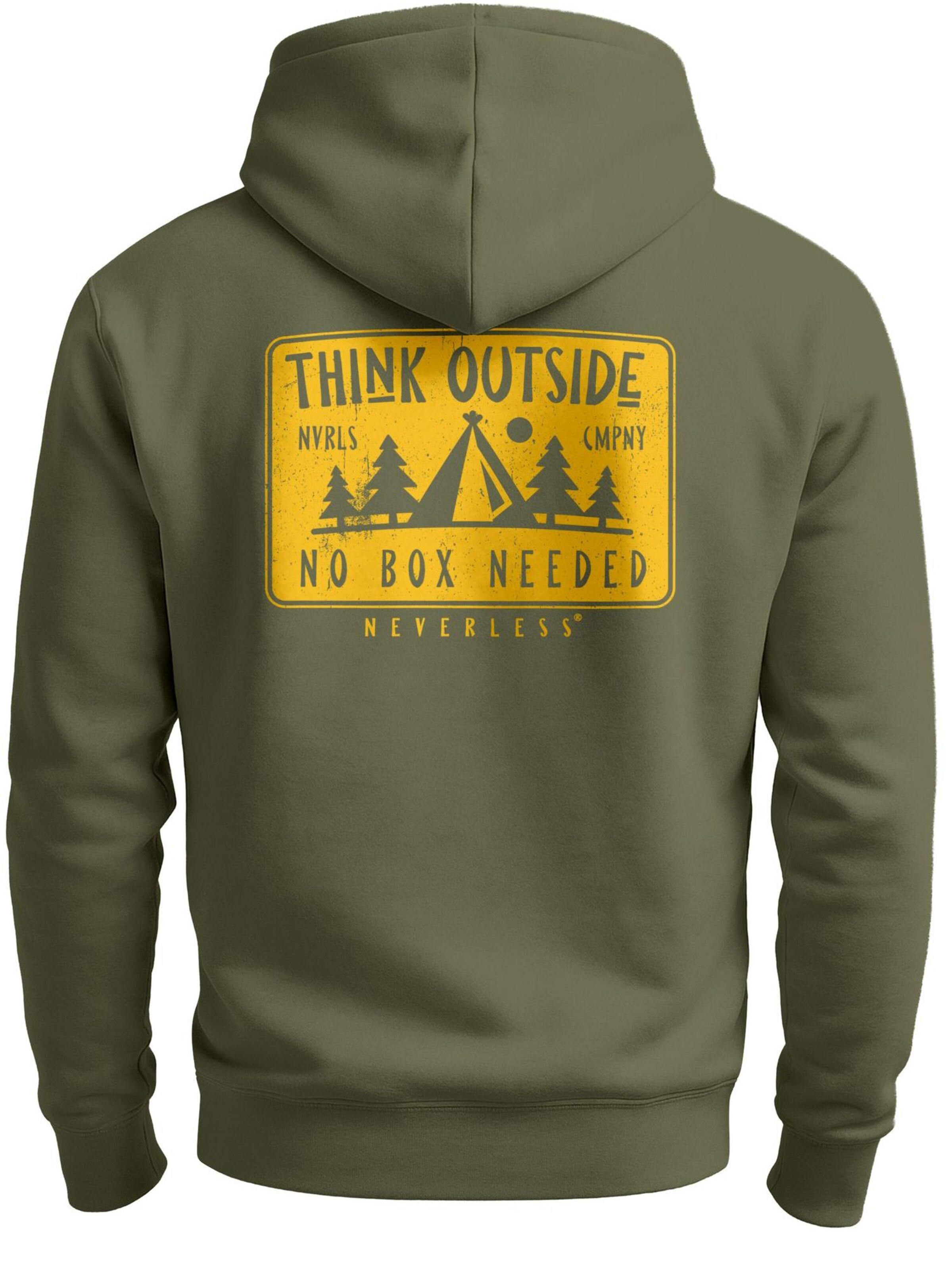 Neverless Sweatshirt 'Think Outside'‌‌‌‌ in Grün