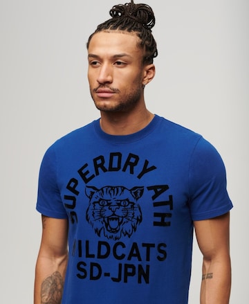 Superdry T-Shirt 'Track & Field Athletic' in Blau
