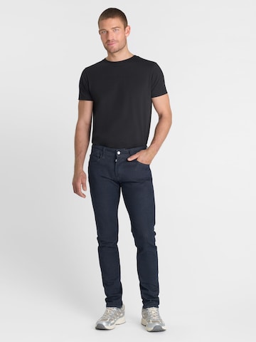 Coupe slim Jean Le Temps Des Cerises en bleu