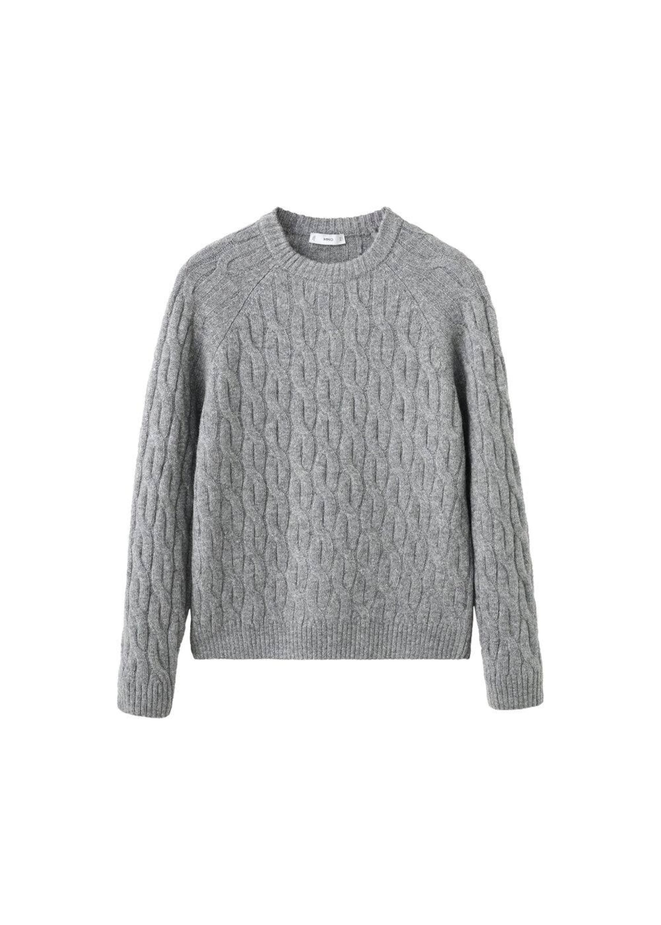 MANGO MAN Пуловер 'Maria' в сиво: отпред