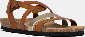 Bayton Sandalen met riem 'Gerone' in Bruin